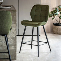 Gallery Interiors Winton Set of 2 Stools in Bottle Green