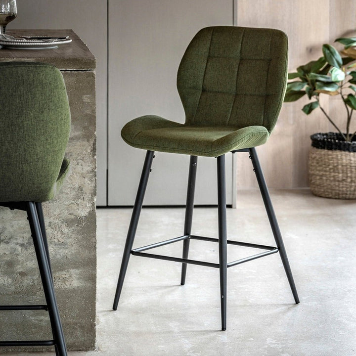 Winton Set of 2 Stools - Bottle Green GalleryDirect 2