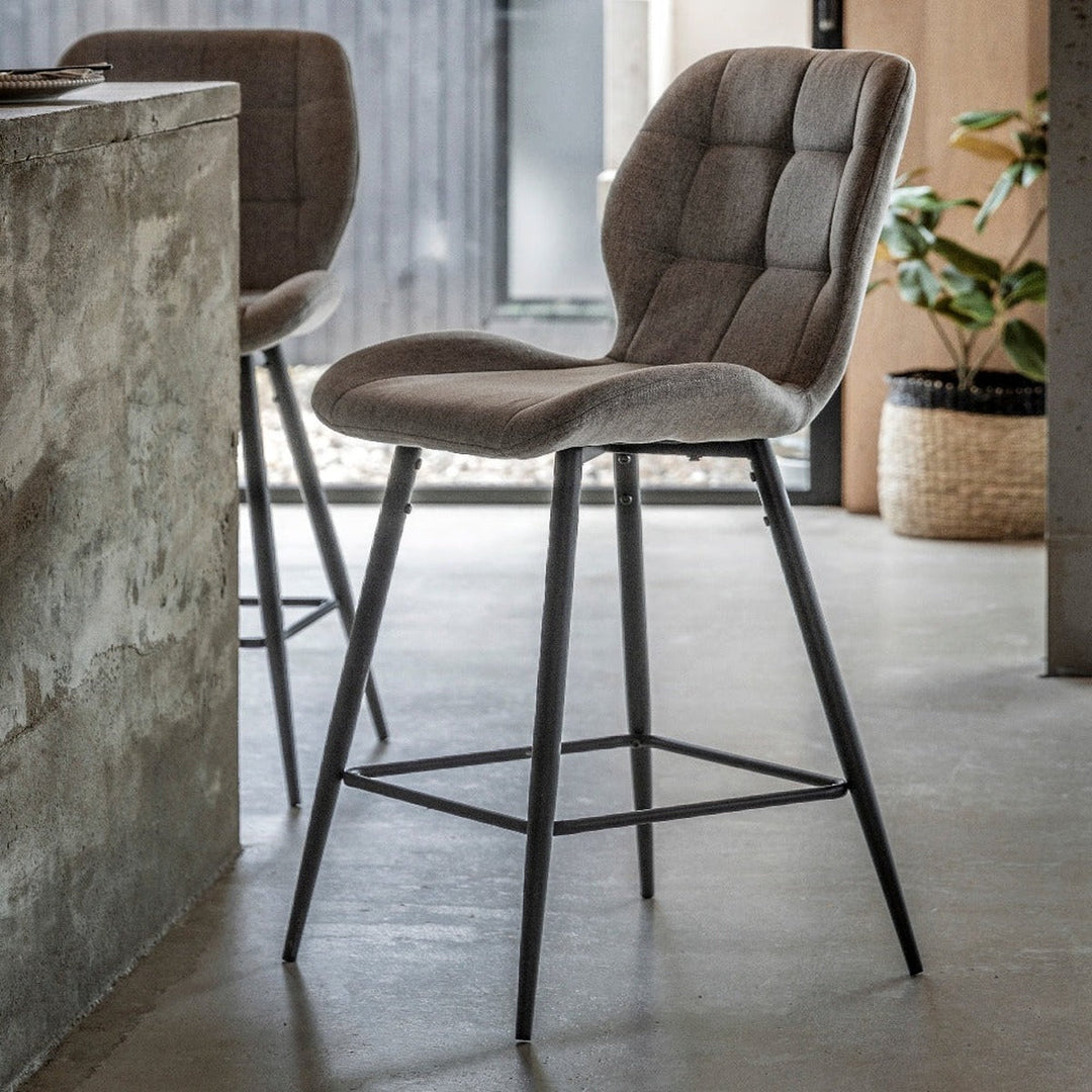 Winton Set of 2 Stools - Light Grey GalleryDirect 2