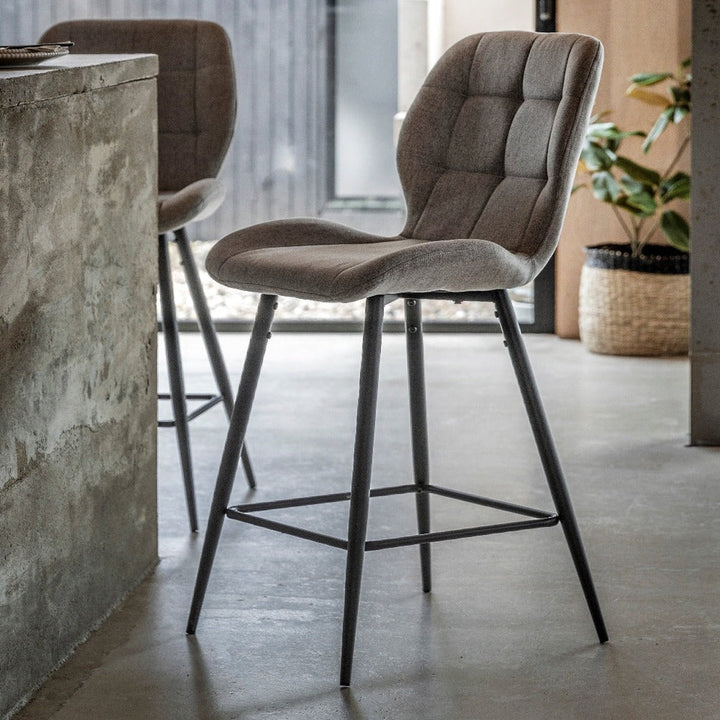 Winton Set of 2 Stools - Light Grey GalleryDirect 2