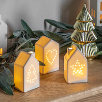 Gallery Interiors Twinkle House with LED Lights (Set of 3)