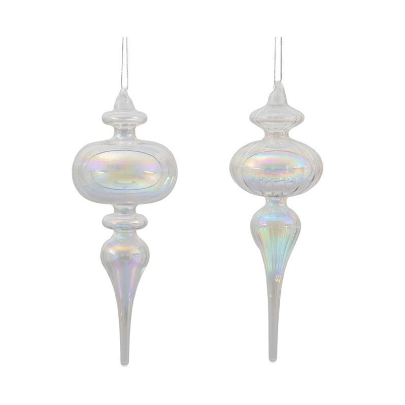 Juri Drop Lustre Set of 2 Baubles - Clear GalleryDirect 2