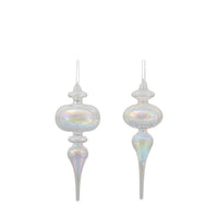 Gallery Interiors Juri Drop Clear Lustre Baubles (Set of 2)