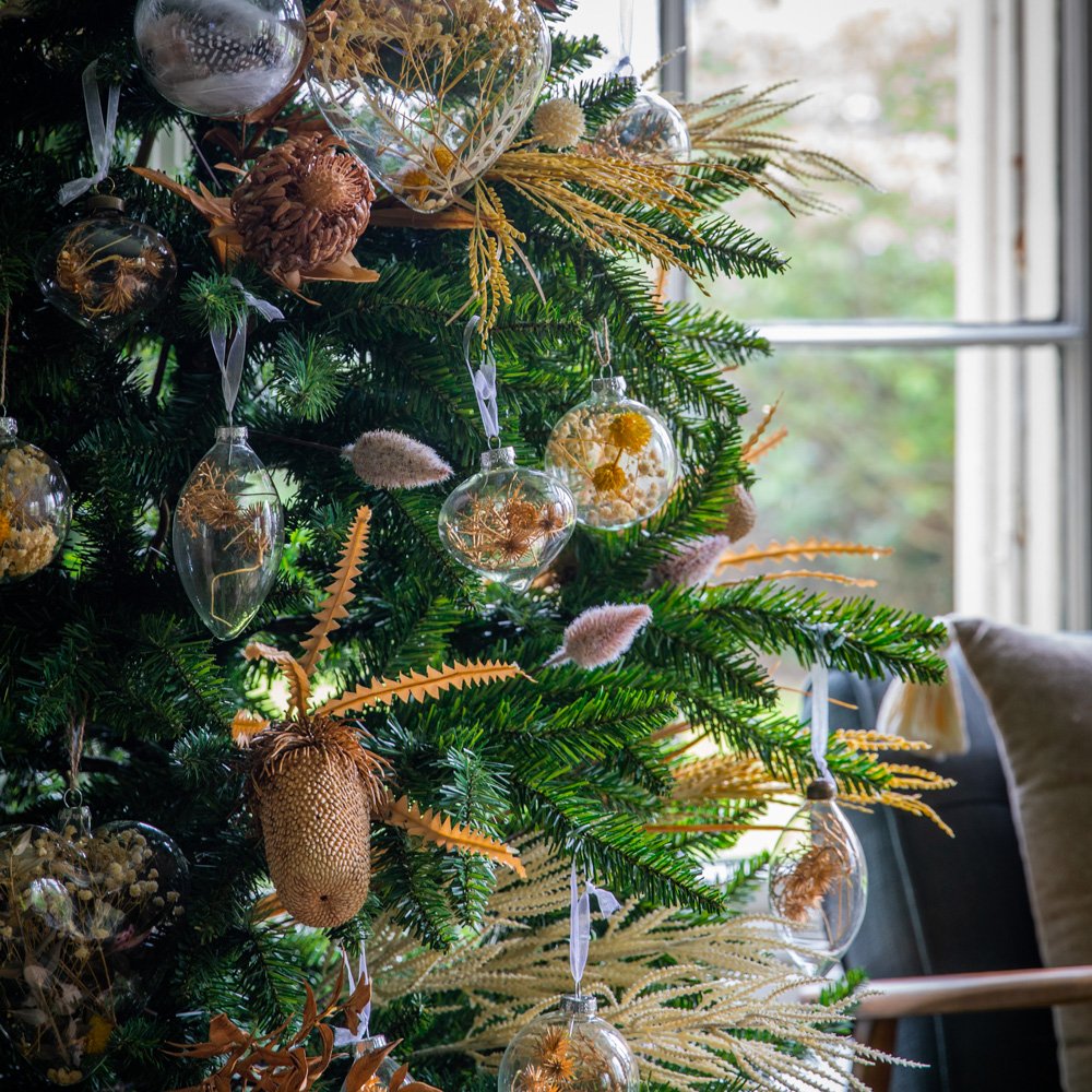 Gallery Interiors Feather Baubles White & Natural (Set of 3)