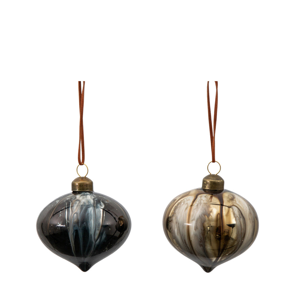 Gallery Interiors Black & Gold Godiva Baubles (Set of 6)