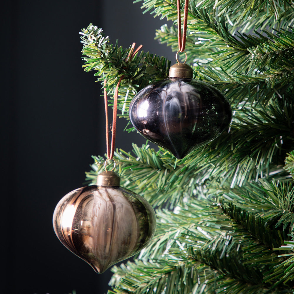 Gallery Interiors Black & Gold Godiva Baubles (Set of 6)