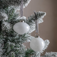 Gallery Interiors Lunar White Assorted Baubles (Set of 6) - Small