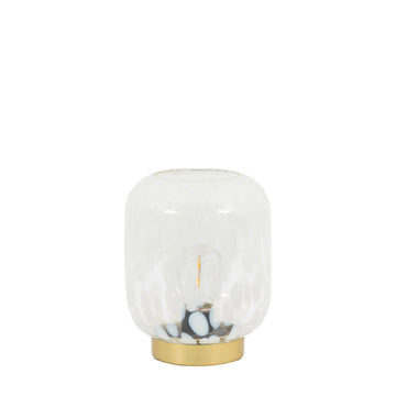 Gallery Interiors Maeve White & Gold LED Lamp