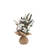 Gallery Interiors Mixed Pine & Cotton Mini Tree - Small