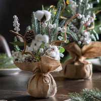 Gallery Interiors Mixed Pine & Cotton Mini Tree - Small