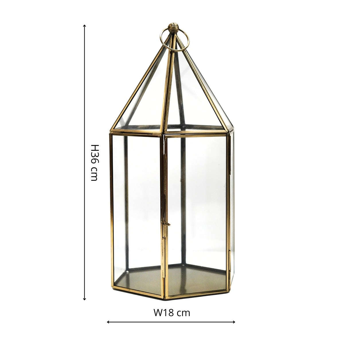 Ivyline Glasshouse Terrarium Antique Brass