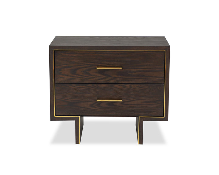Tigur Bedside Table - Dark Brown Ash LiangAndEimil 1