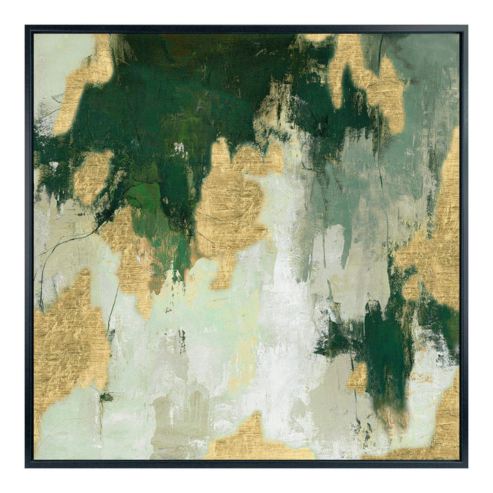 Golden Framed Canvas - Green