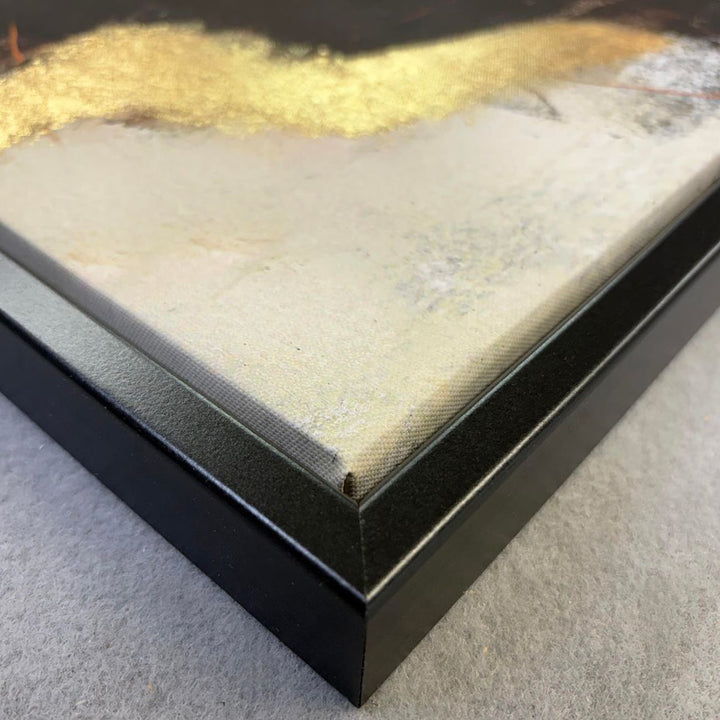 Golden Framed Canvas - Brown