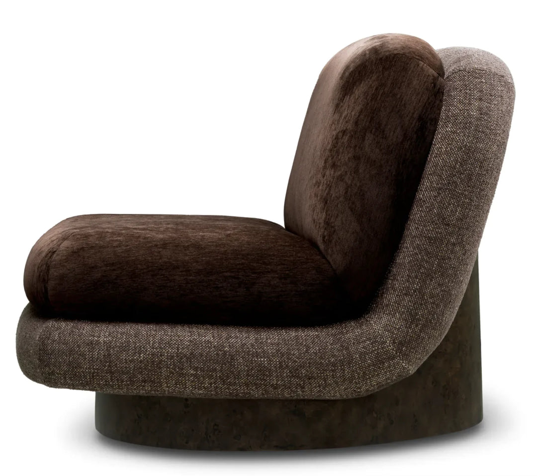 Galiano Mappa Burl Veneer Swivel Chair