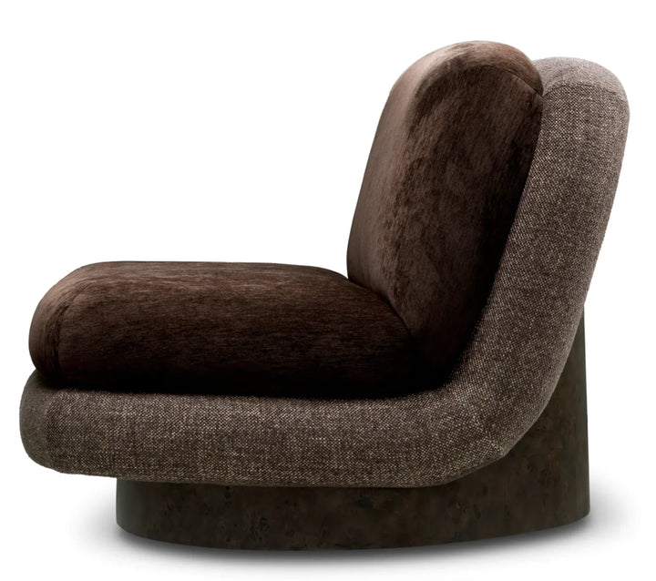 Galiano Mappa Burl Veneer Swivel Chair