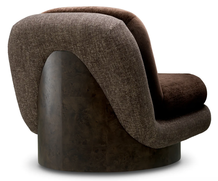 Galiano Mappa Burl Veneer Swivel Chair