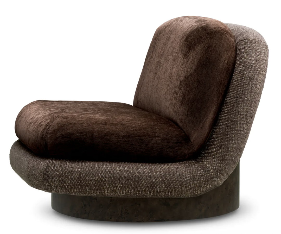 Galiano Mappa Burl Veneer Swivel Chair