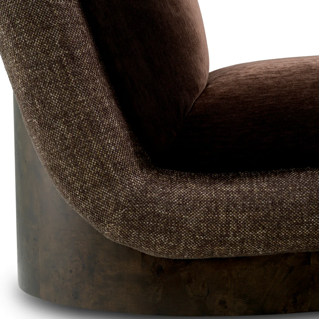Galiano Mappa Burl Veneer Swivel Chair