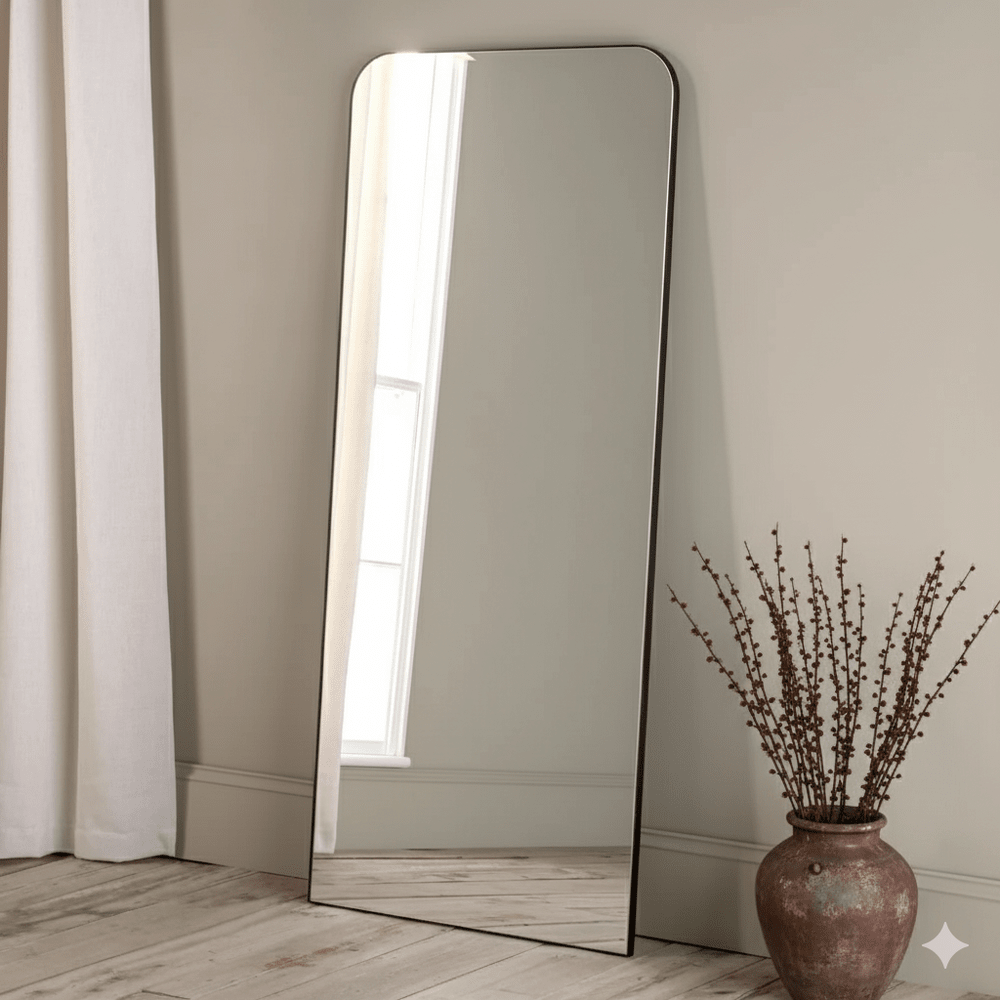 Rome Leaner Mirror - Black Yearn Mirrors 1