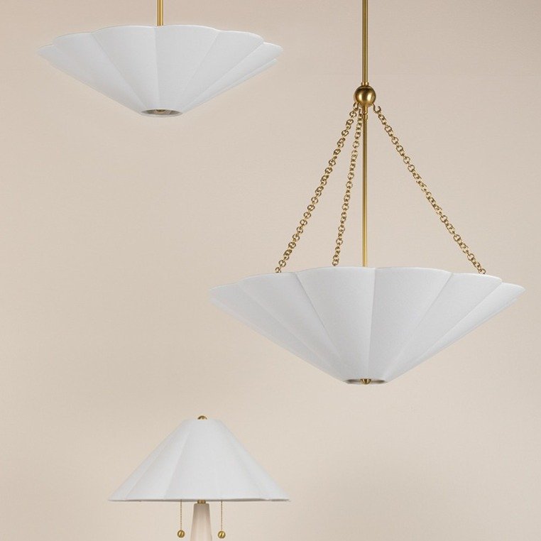 Alana 3 Light Pendant Light - Aged Brass Hudson Valley Lighting 2