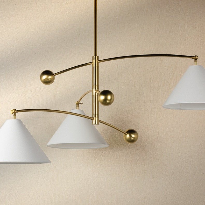 Birdie 3 Light Chandelier - Aged Brass Hudson Valley Lighting 2