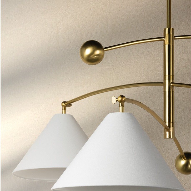 Birdie 3 Light Chandelier - Aged Brass Hudson Valley Lighting 3