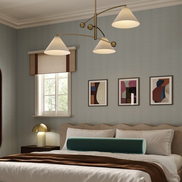 Birdie 3 Light Chandelier - Aged Brass Hudson Valley Lighting 6
