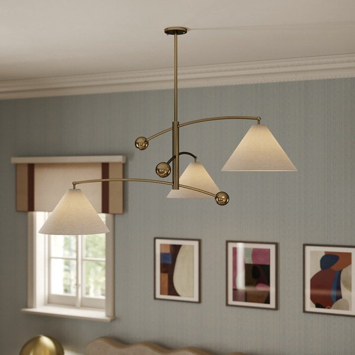 Birdie 3 Light Chandelier - Aged Brass Hudson Valley Lighting 7