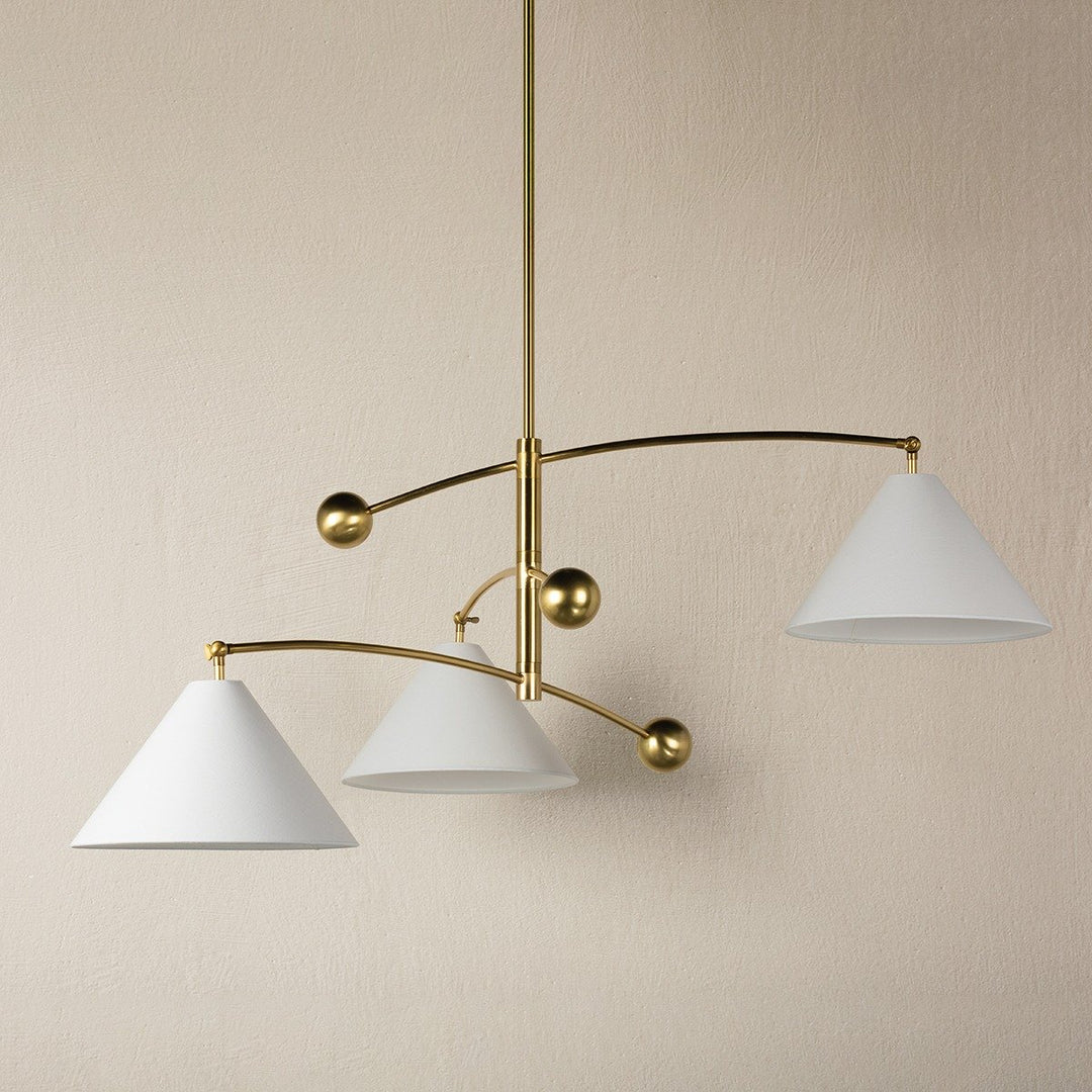Birdie 3 Light Chandelier - Aged Brass Hudson Valley Lighting 8