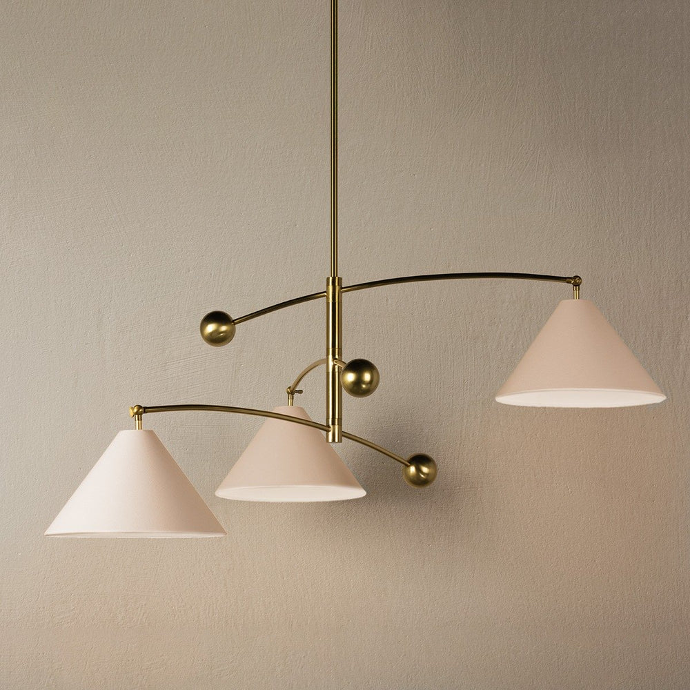 Birdie 3 Light Chandelier - Aged Brass Hudson Valley Lighting 9