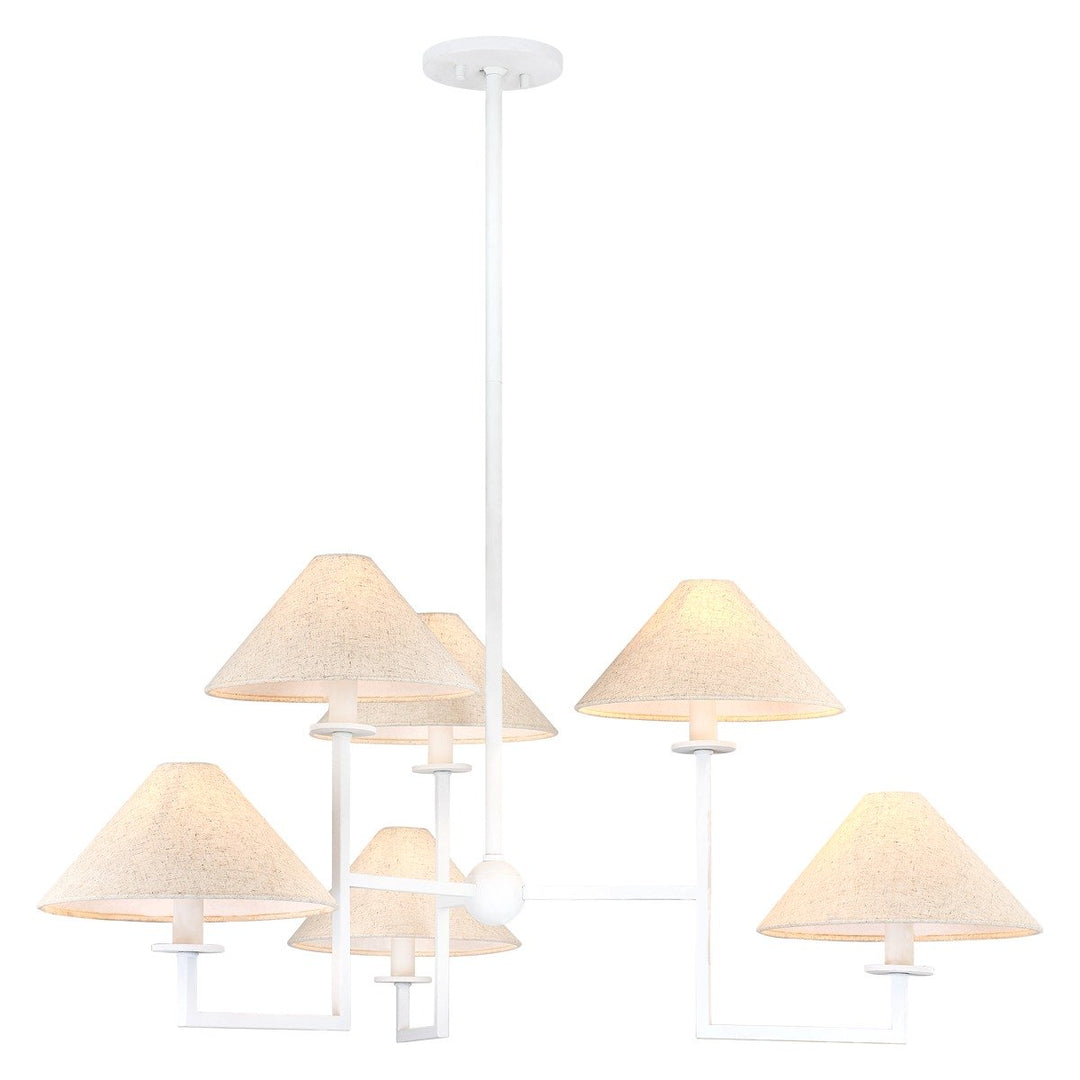 Gladwyne 6 Light Chandelier - Textured White Hudson Valley Lighting 1