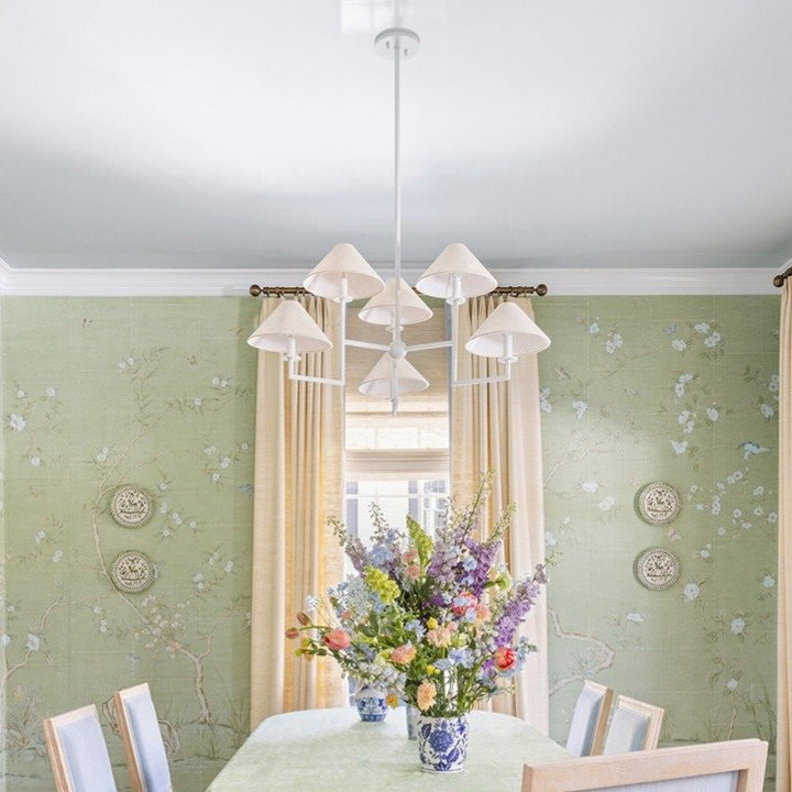 Gladwyne 6 Light Chandelier - Textured White Hudson Valley Lighting 4