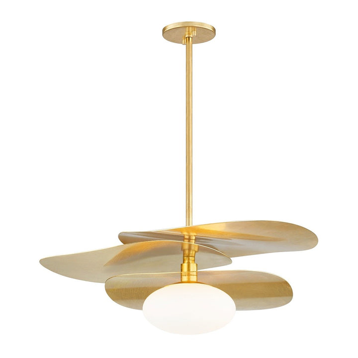 Allida 1 Light Pendant Light - Vintage Gold Leaf Hudson Valley Lighting 2