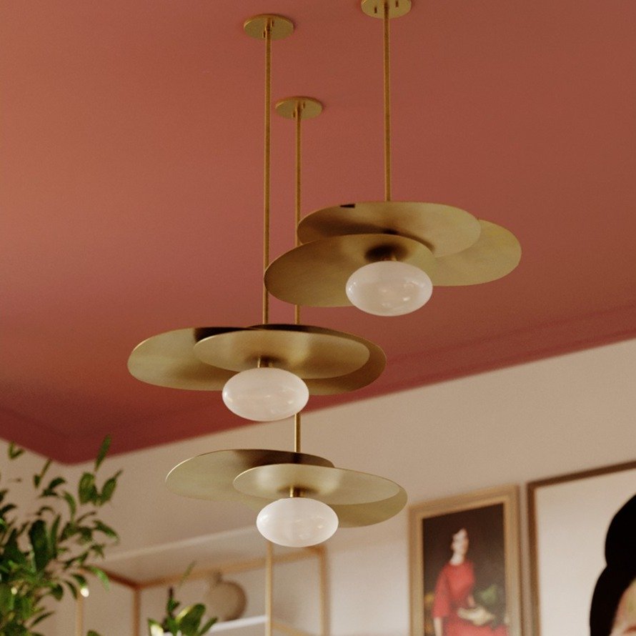 Allida 1 Light Pendant Light - Vintage Gold Leaf Hudson Valley Lighting 4