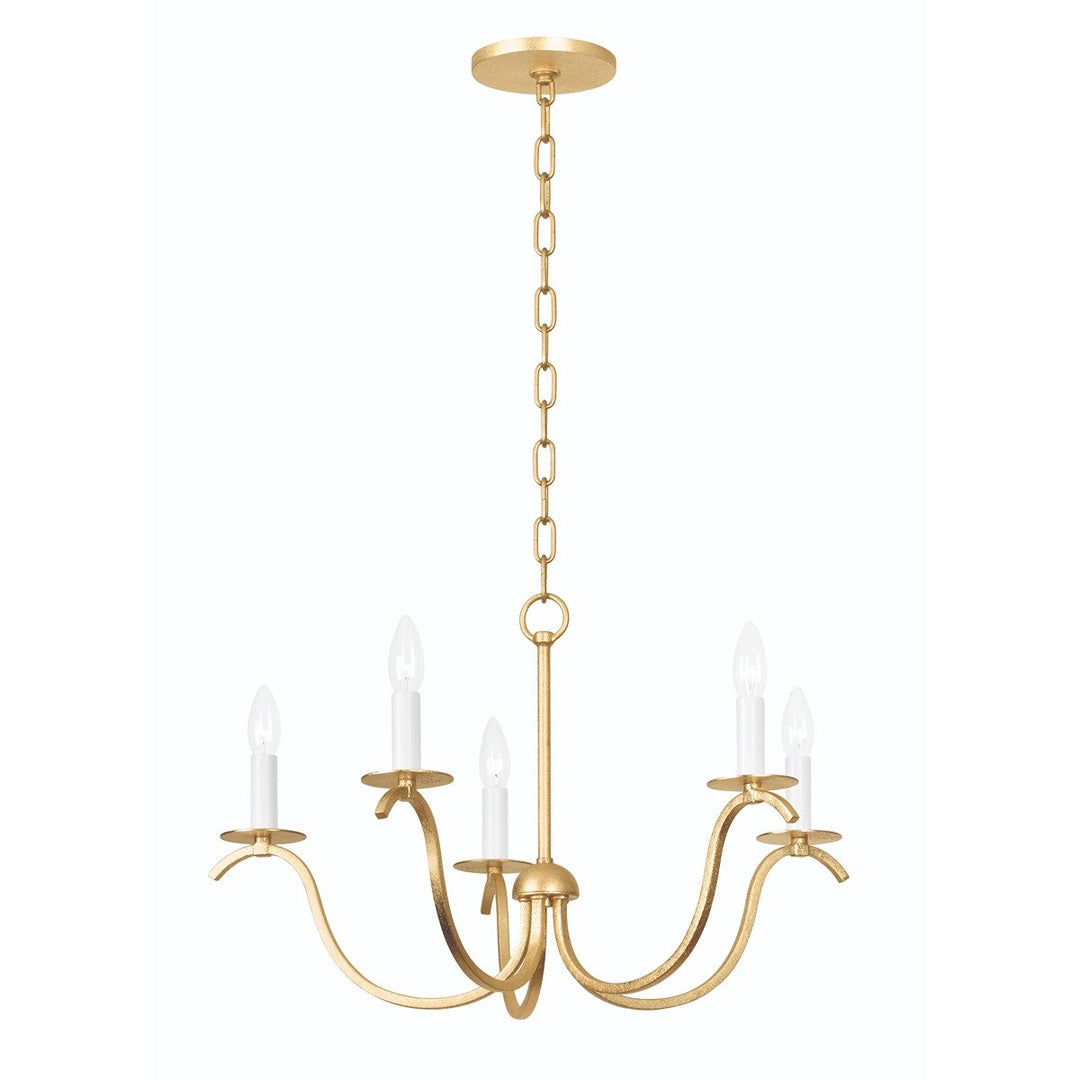 Jaclin 5 Light Chandelier - Gold Leaf Hudson Valley Lighting 1