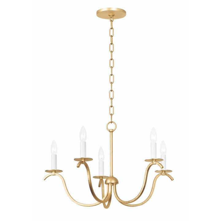 Jaclin 5 Light Chandelier - Gold Leaf Hudson Valley Lighting 1