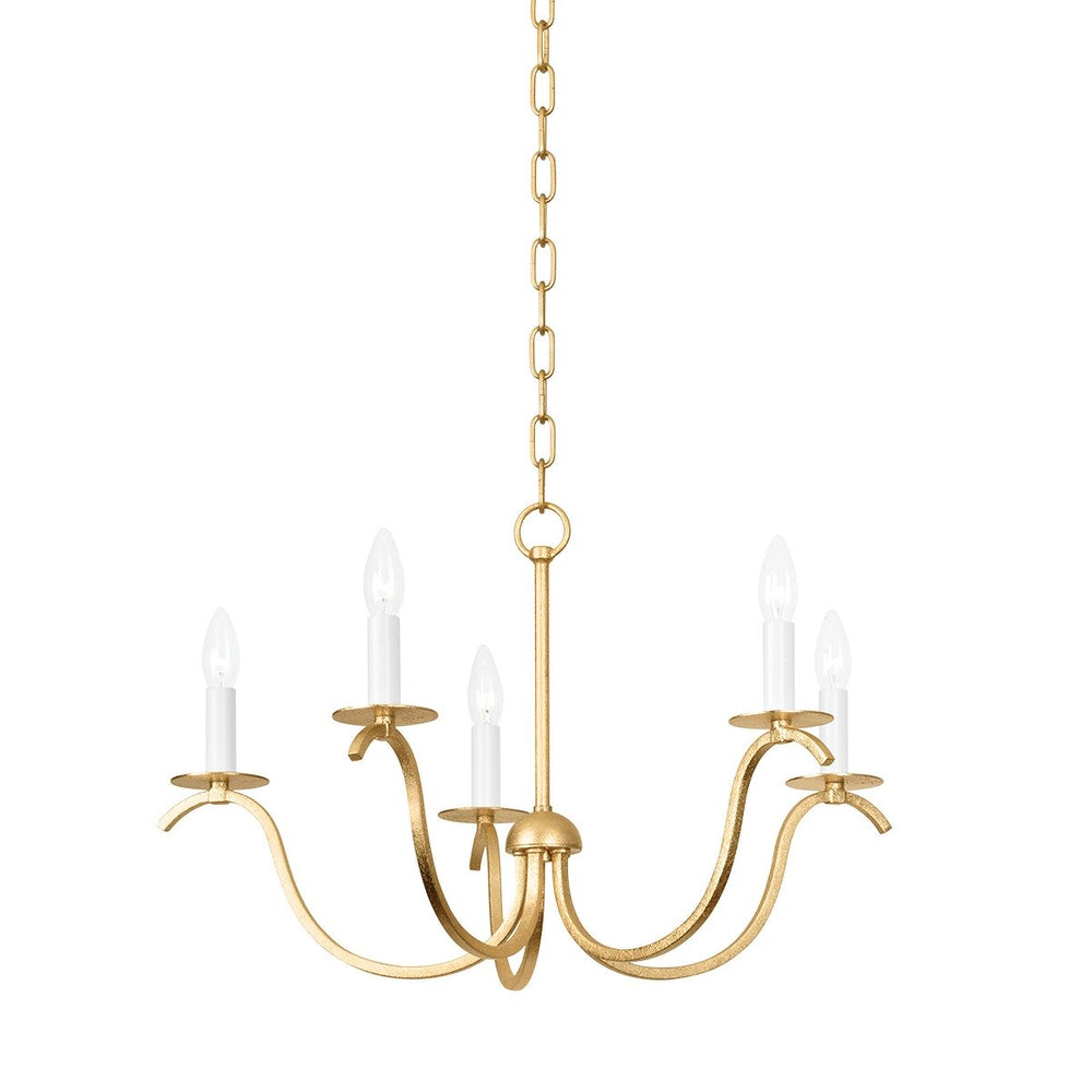 Jaclin 5 Light Chandelier - Gold Leaf Hudson Valley Lighting 2
