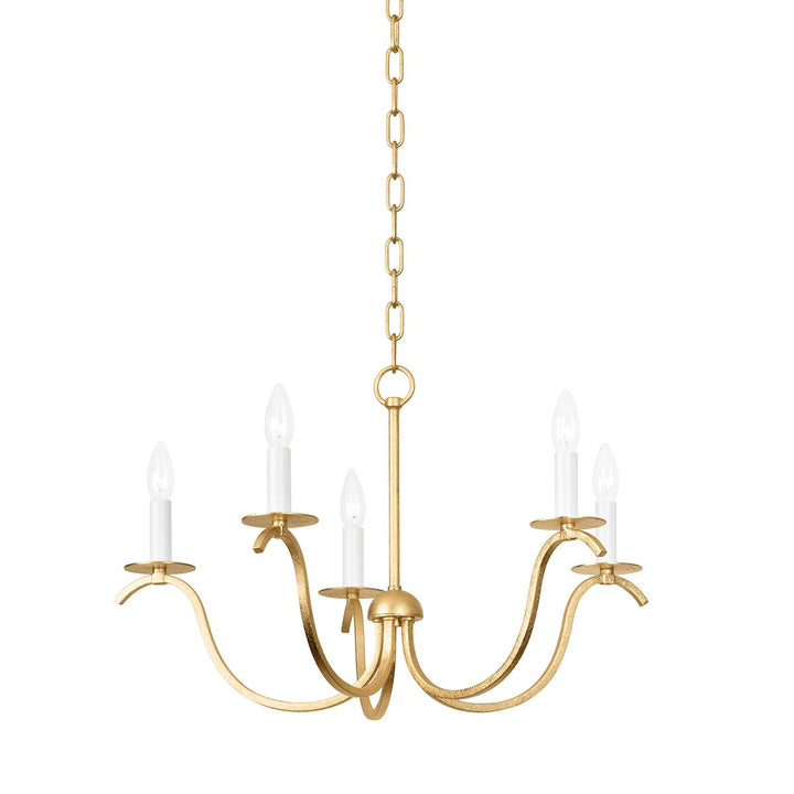 Jaclin 5 Light Chandelier - Gold Leaf Hudson Valley Lighting 2