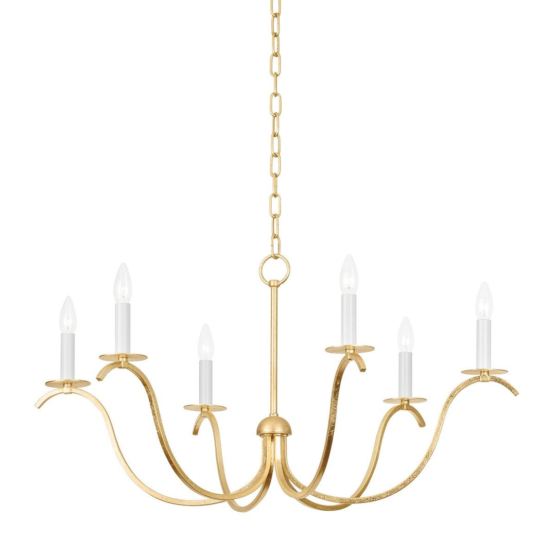 Jaclin 6 Light Chandelier - Gold Leaf Hudson Valley Lighting 1