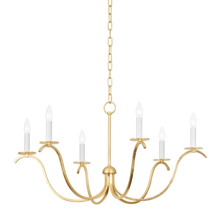 Jaclin 6 Light Chandelier - Gold Leaf Hudson Valley Lighting 1