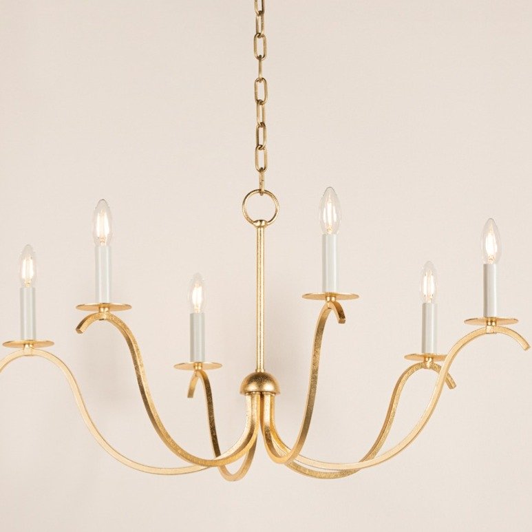 Jaclin 6 Light Chandelier - Gold Leaf Hudson Valley Lighting 3