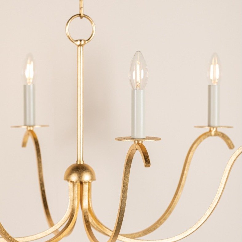 Jaclin 6 Light Chandelier - Gold Leaf Hudson Valley Lighting 5