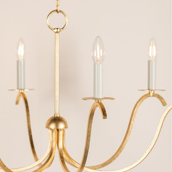 Jaclin 6 Light Chandelier - Gold Leaf Hudson Valley Lighting 5