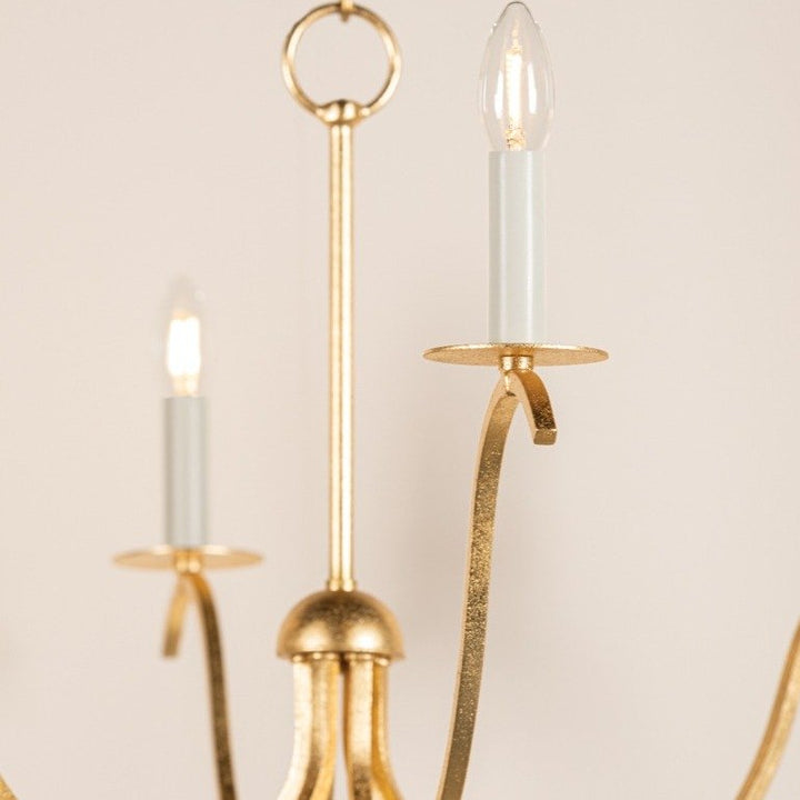 Jaclin 6 Light Chandelier - Gold Leaf Hudson Valley Lighting 6