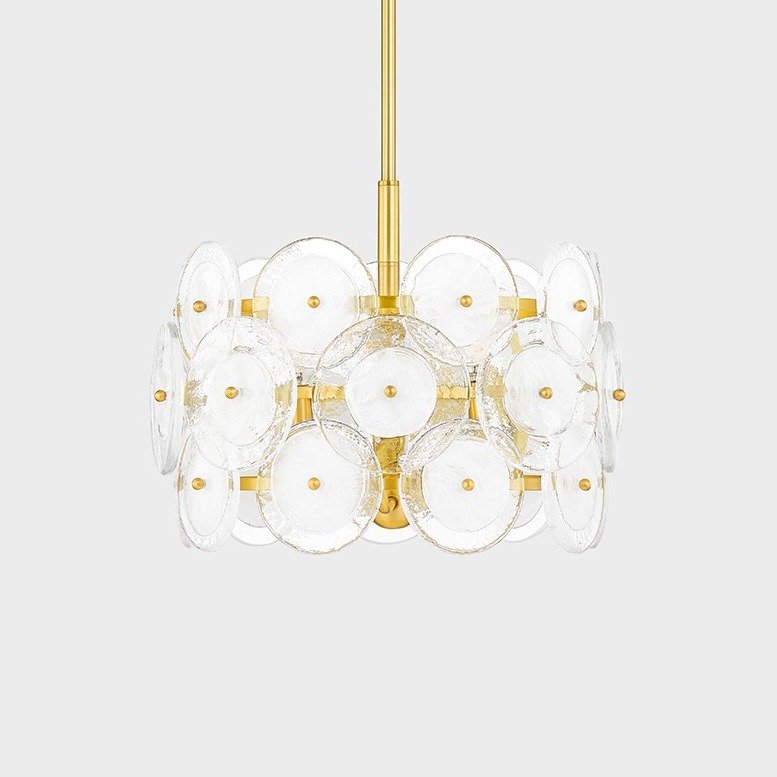 Zoella 3 Light Pendant Light - Aged Brass Hudson Valley Lighting 4