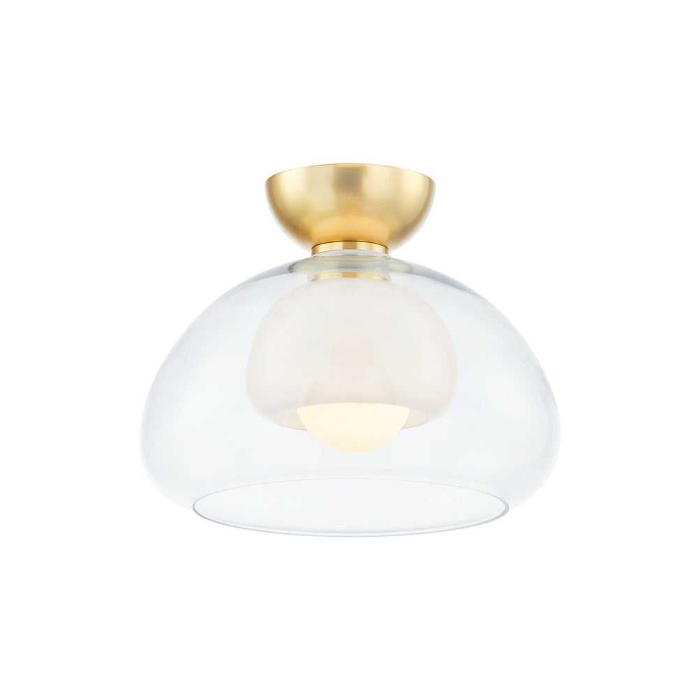 Cortney 1 Light Semi Flush - Aged Brass Hudson Valley Lighting 2