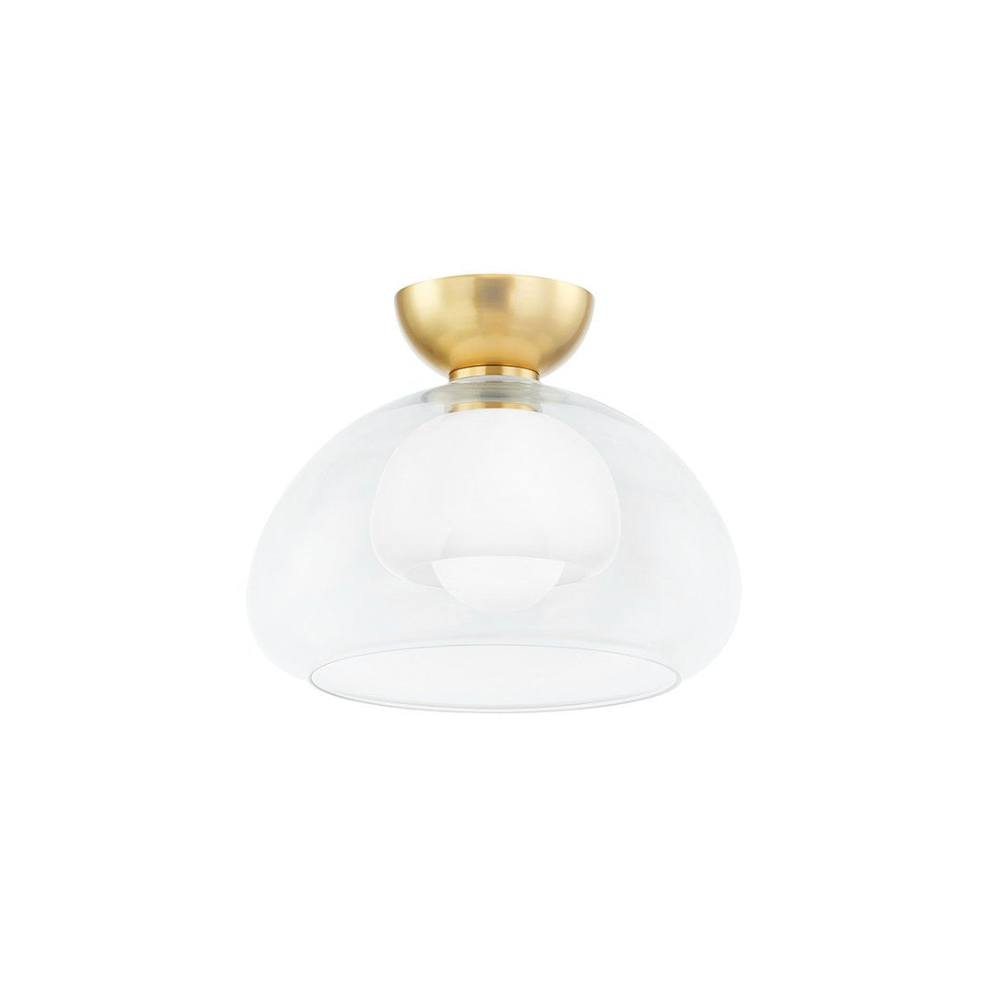 Cortney 1 Light Semi Flush - Aged Brass Hudson Valley Lighting 3