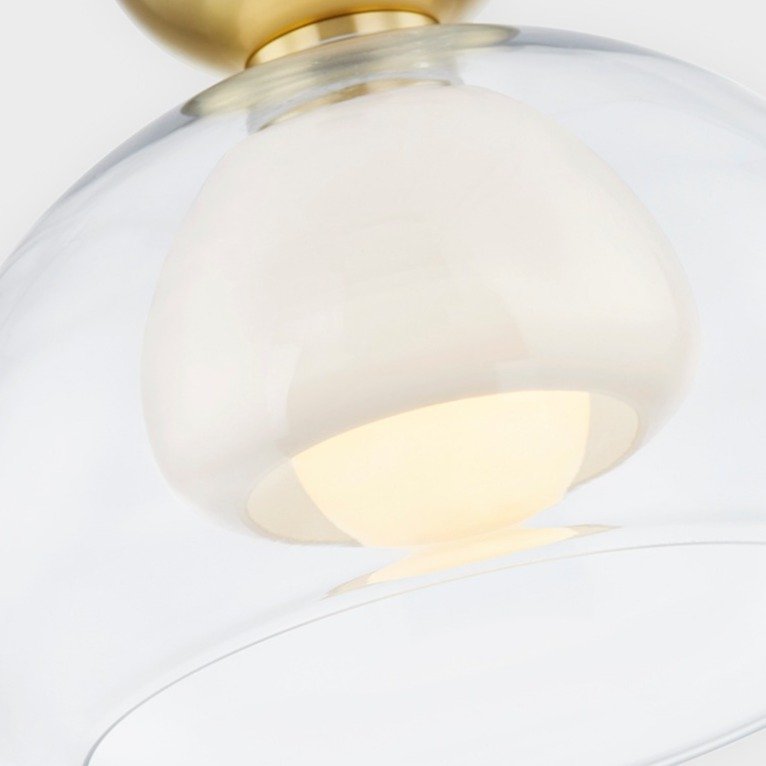 Cortney 1 Light Semi Flush - Aged Brass Hudson Valley Lighting 4