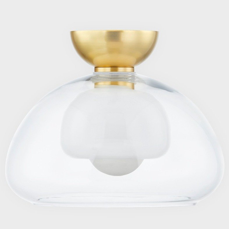 Cortney 1 Light Semi Flush - Aged Brass Hudson Valley Lighting 5